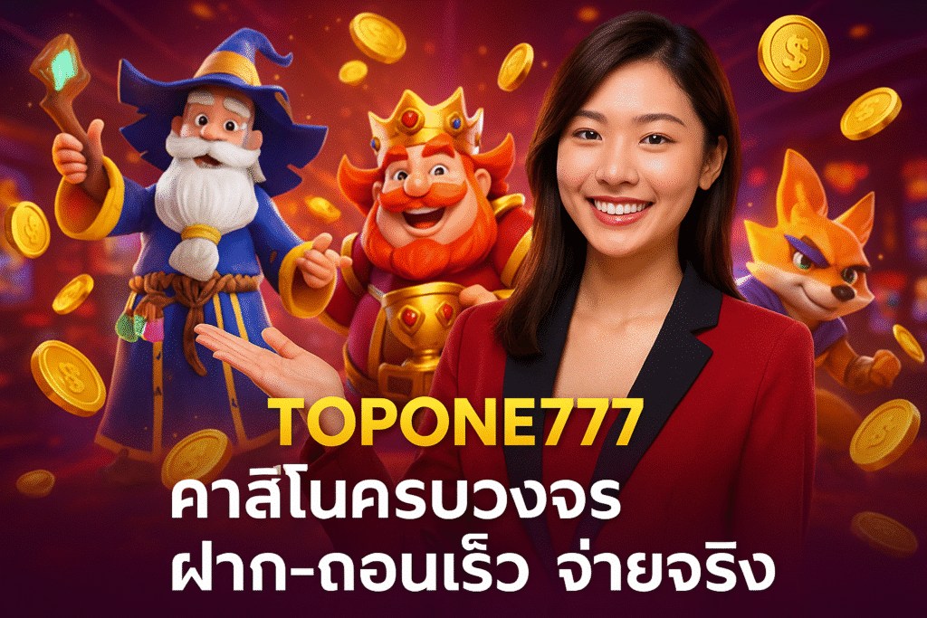 TOPONE777 คาสิโนครบวงจร ฝาก-ถอนเร็ว